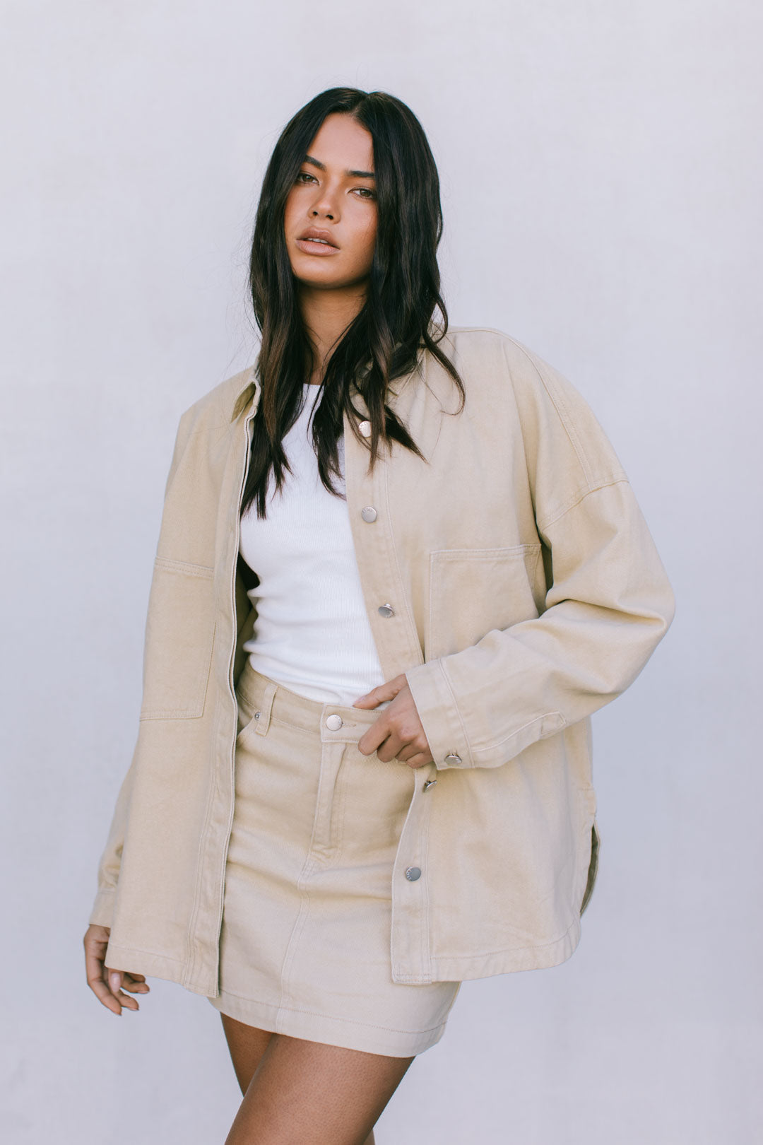 Ilou Denim Shirt - Sand