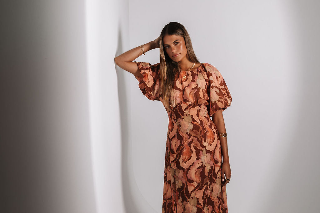 COMING SOON - Layne Midi Dress - Daydream Print