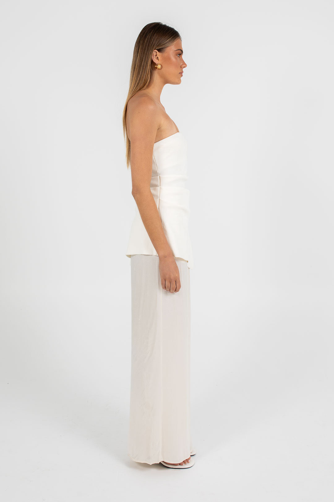 Darcie Strapless Top Cream