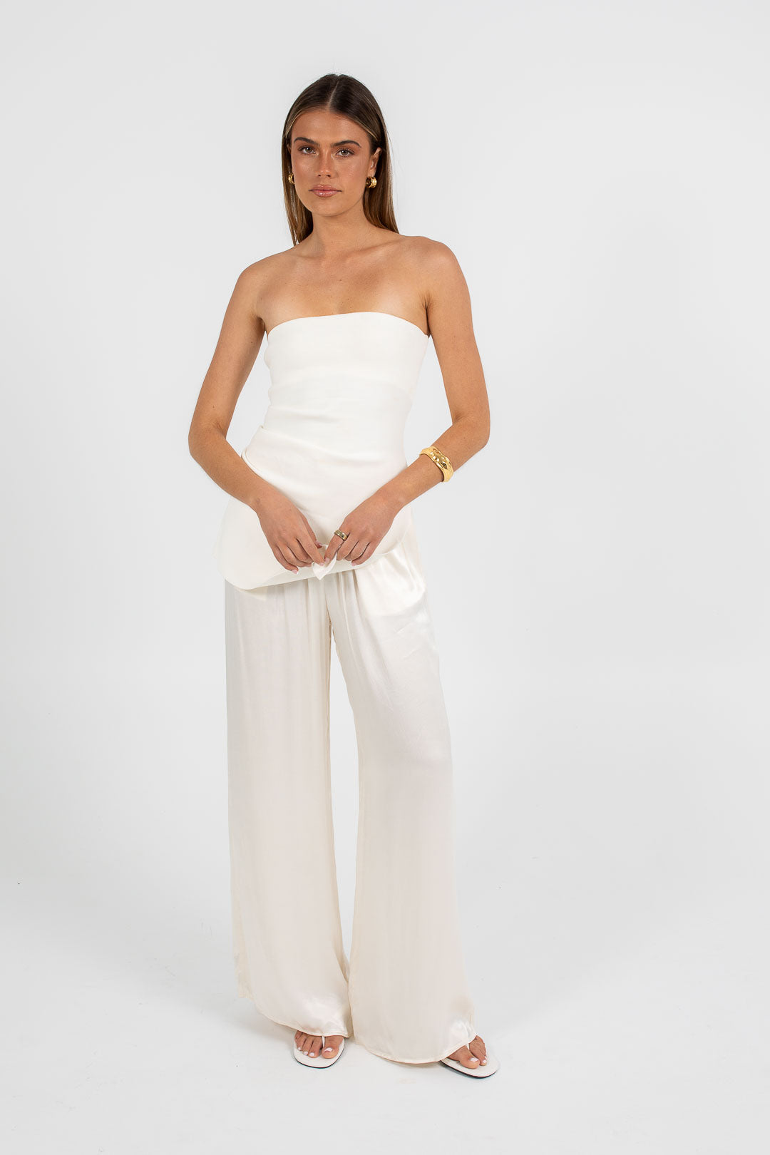 Darcie Strapless Top Cream