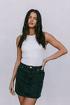 DISPATCH 07.05.25 - Erin Mini Denim Skirt - Washed Black