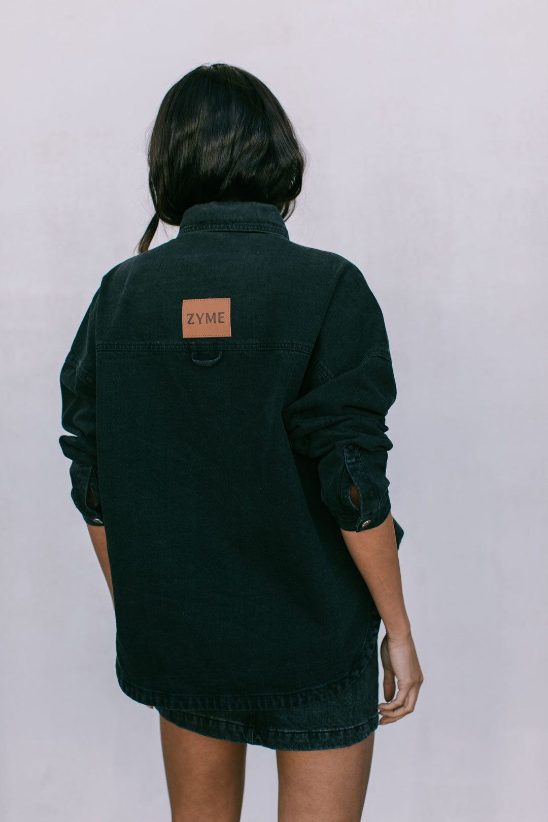 Erin Mini Denim Skirt Washed Black