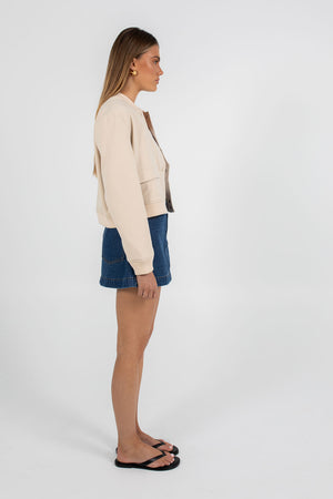 COMING SOON - Quinie Bomber Jacket - Cream
