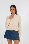 COMING SOON - Quinie Bomber Jacket - Cream