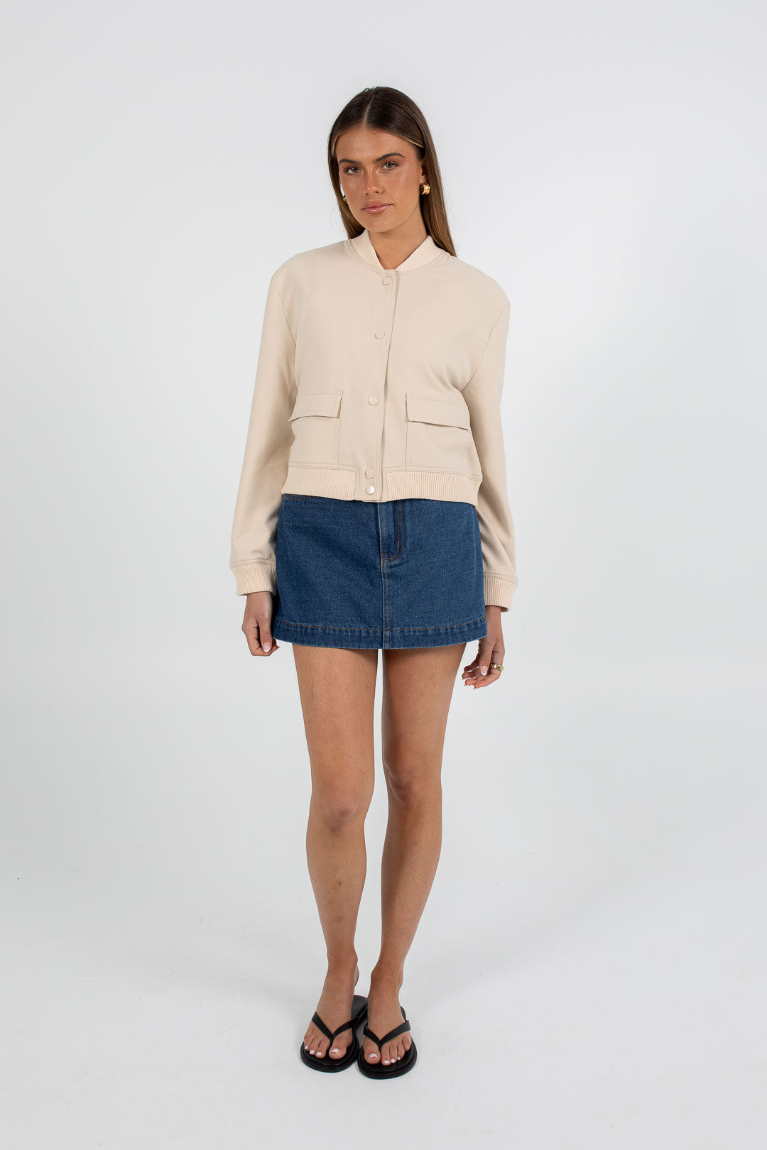 COMING SOON - Quinie Bomber Jacket - Cream