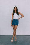 DISPATCH 07.05.25 - Jackie Denim Skort - Dark Blue Wash