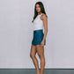 DISPATCH 07.05.25 - Jackie Denim Skort - Dark Blue Wash