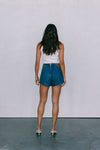 DISPATCH 07.05.25 - Jackie Denim Skort - Dark Blue Wash
