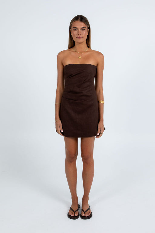 Urelia Mini Dress - Chocolate
