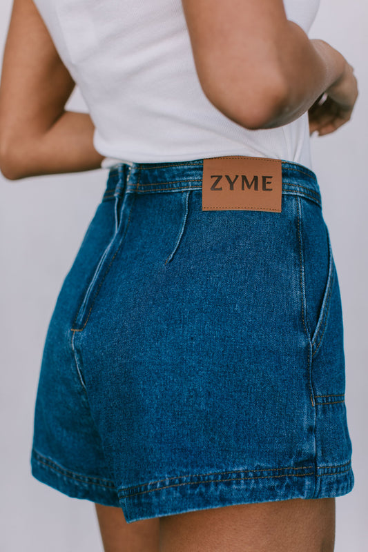 Jackie Denim Skort - Dark Blue Wash