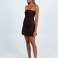 Urelia Mini Dress - Chocolate