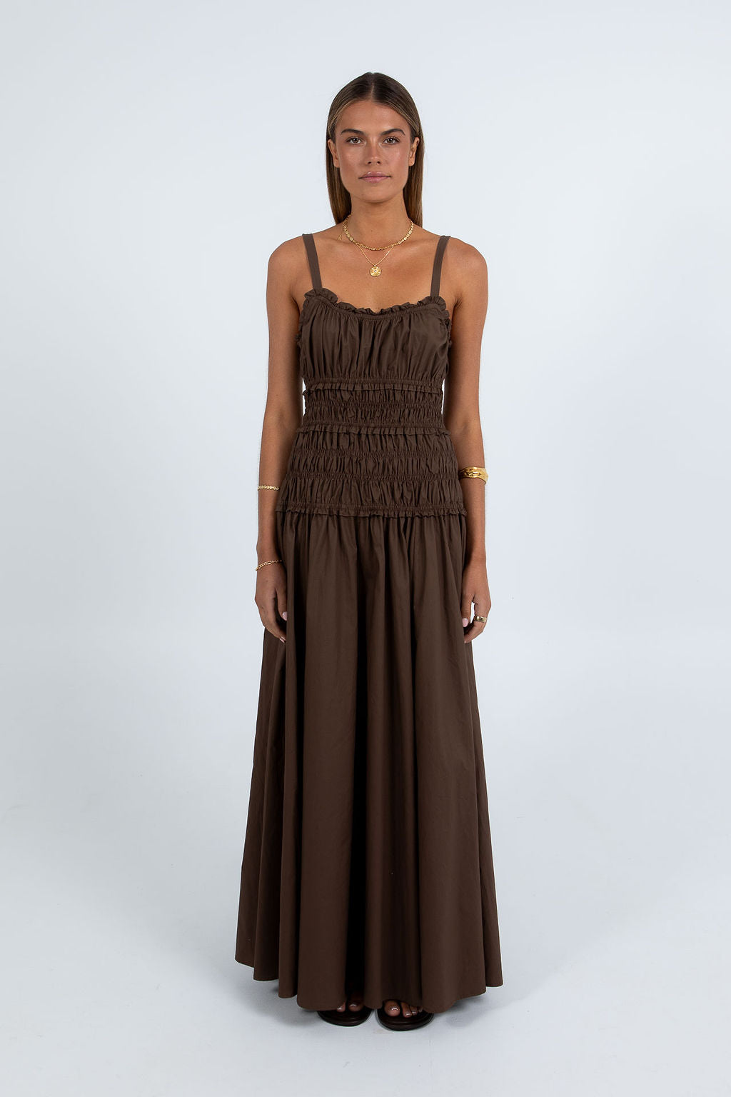 Ivana Maxi Dress - Chocolate