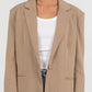 Quade Tailored Blazer - Beige Pinstripe