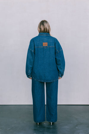 DISPATCH 07.05.25 - Janey Wide Leg Jeans - Dark Blue Wash