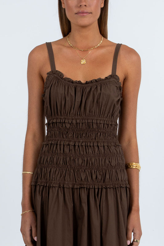 Ivana Maxi Dress - Chocolate