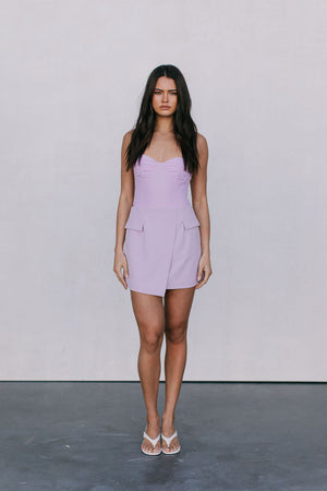 Pip Bodysuit - Pastel Lilac Mesh