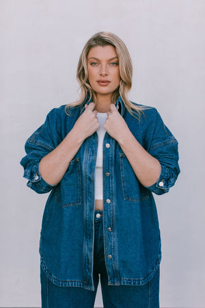 DISPATCH 07.05.25 - Janey Wide Leg Jeans - Dark Blue Wash