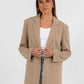 Quade Tailored Blazer - Beige Pinstripe