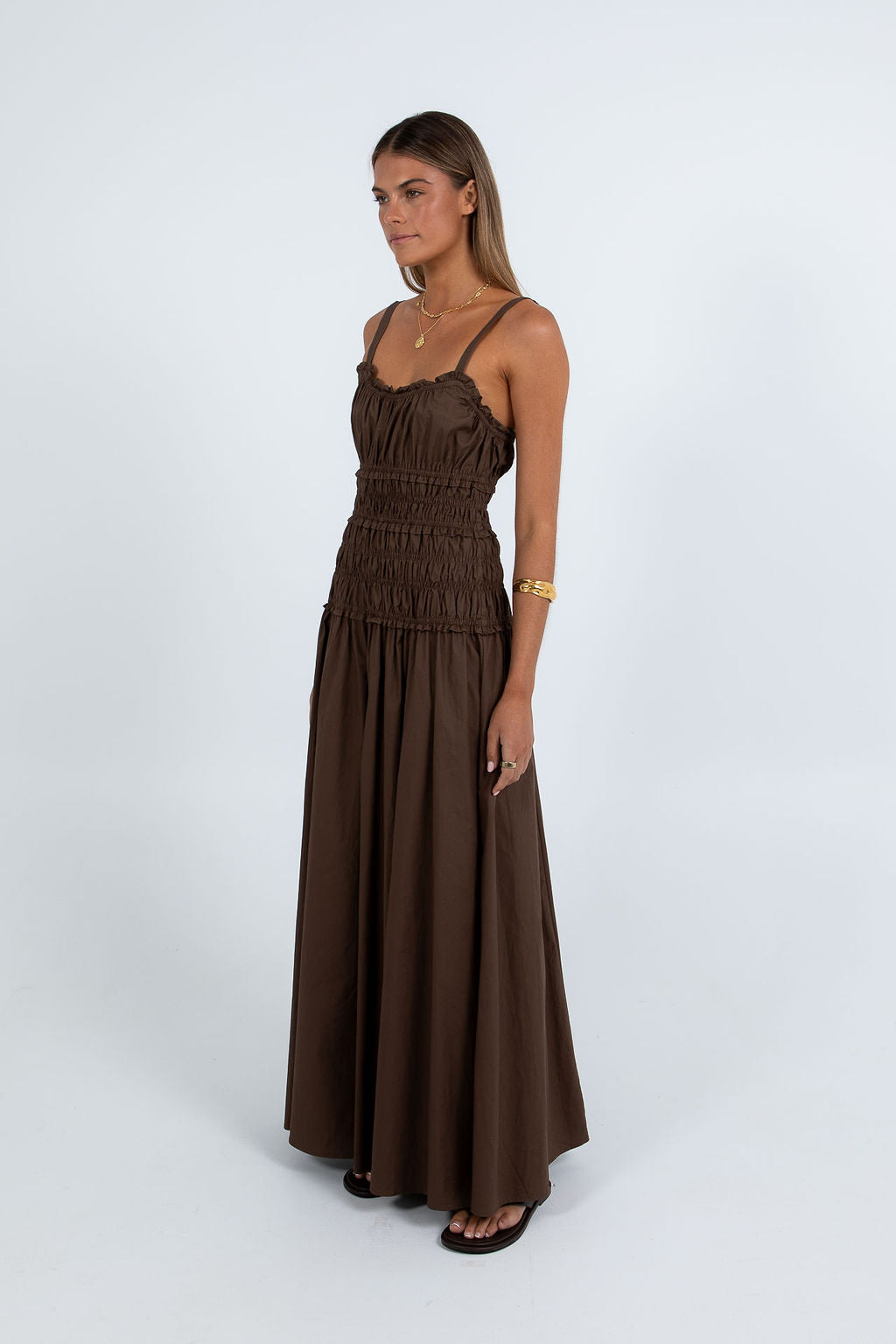 Ivana Maxi Dress - Chocolate