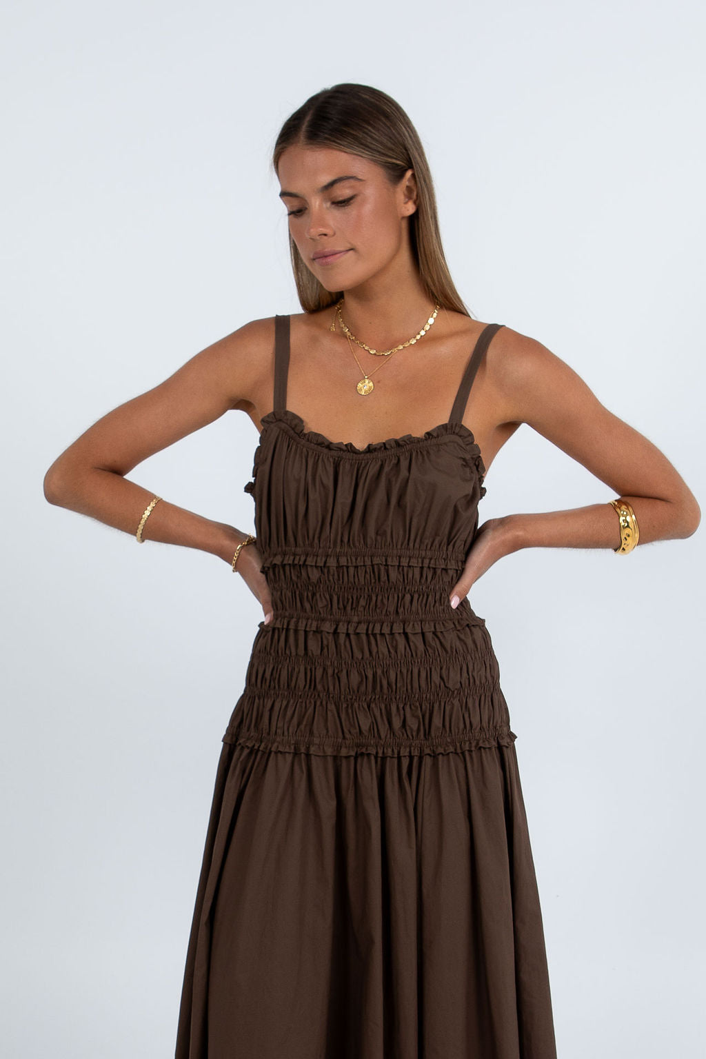 Ivana Maxi Dress - Chocolate
