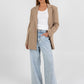 Quade Tailored Blazer - Beige Pinstripe