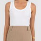 Jolie Mini Skirt - Beige Pinstripe