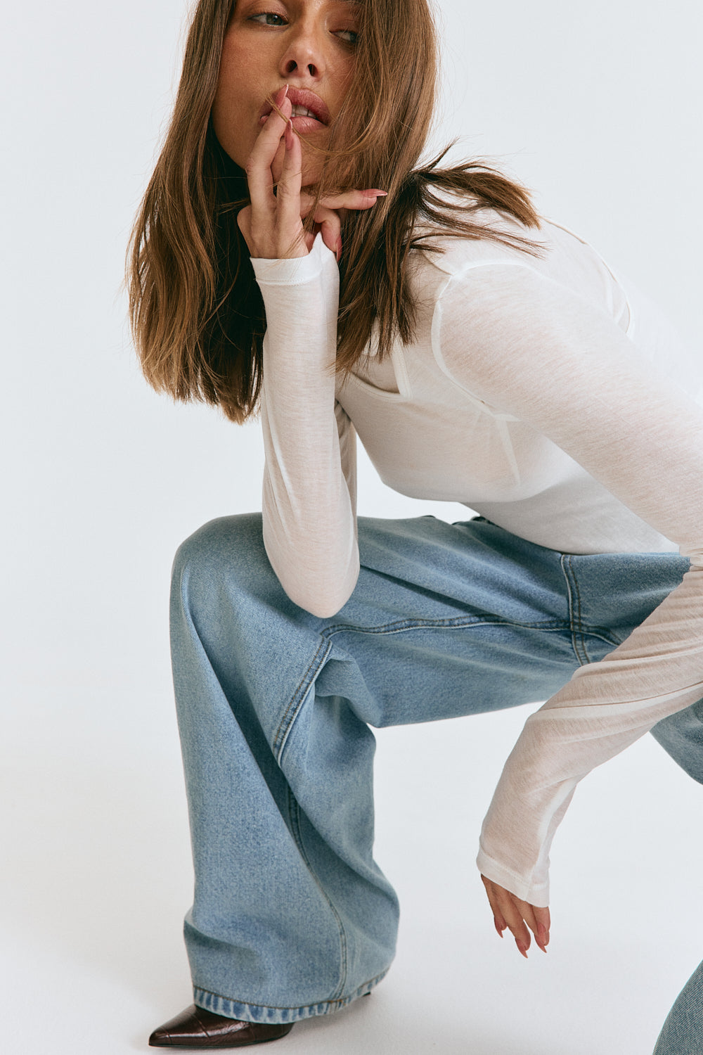 Janey Baggy Leg Jeans Light Vintage