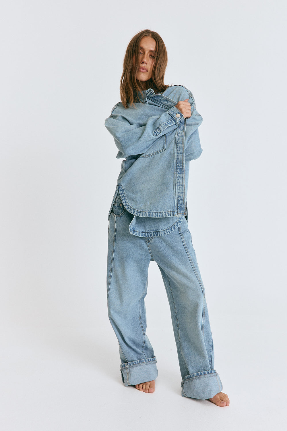 Janey Baggy Leg Jeans Light Vintage