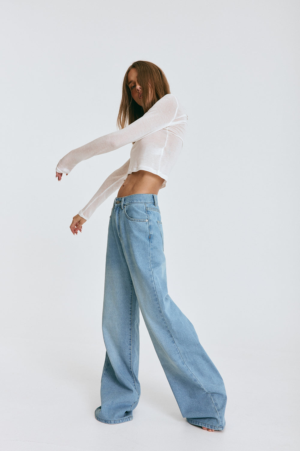 Carissa Wide Leg Jeans True Blue Wash
