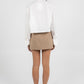 Lacey Cropped Shirt - White