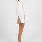 Lacey Cropped Shirt - White