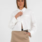 Jolie Mini Skirt - Beige Pinstripe