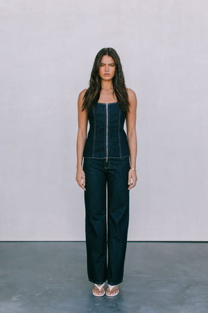 DISPATCH 07.05.25 - Bessie Straight Leg Jeans - Indigo Denim