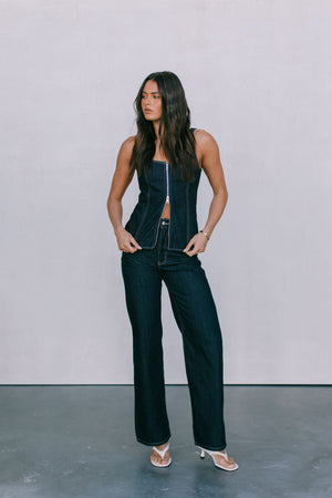 DISPATCH 07.05.25 - Bessie Straight Leg Jeans - Indigo Denim