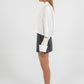 COMING SOON - Jolie Mini Skirt - Charcoal Grey Pinstripe