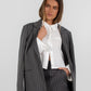 COMING SOON - Jolie Mini Skirt - Charcoal Grey Pinstripe