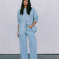 Janey Wide Leg Jeans - Light Wash Blue