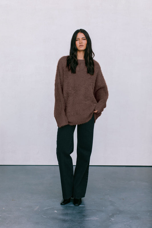 Willow Knit Jumper - Chocolate Brown
