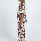 Matera Pants - Chocolate Brown/Cream Floral Print