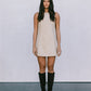 Blaire Mini Denim Dress - Sand