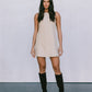 Blaire Mini Denim Dress - Sand