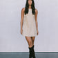 Blaire Mini Denim Dress - Sand