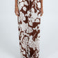 Matera Pants - Chocolate Brown/Cream Floral Print