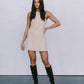 Blaire Mini Denim Dress - Sand