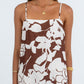 Aleppo Top - Chocolate Brown/Cream Floral Print
