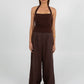 COMING SOON - Vivien Linen Pant - Chocolate Brown