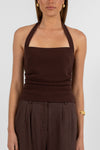 COMING SOON - Vivien Linen Pant - Chocolate Brown