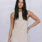 Blaire Mini Denim Dress - Sand