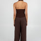 COMING SOON - Vivien Linen Pant - Chocolate Brown