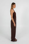 COMING SOON - Vivien Linen Pant - Chocolate Brown